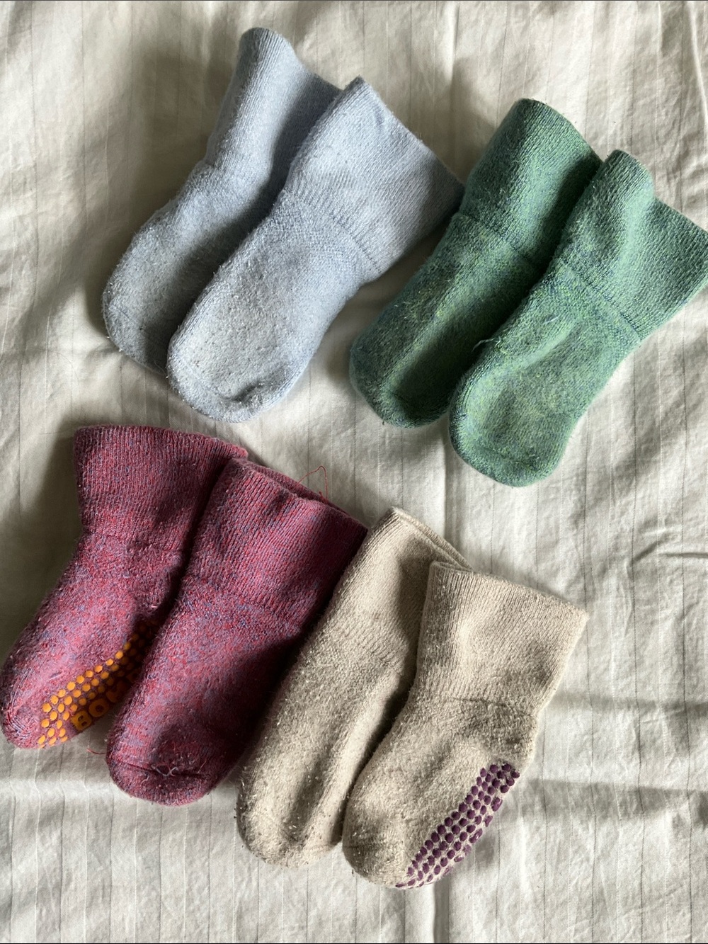 Bombay Baby Non-Slip Cozy Gripper Socks - Assorted Pastel Colors 6-12M